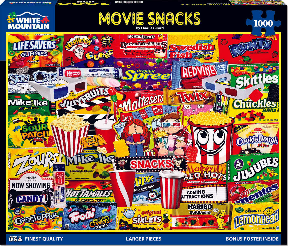 Movie Snacks - 1000 Piece Jigsaw Puzzle