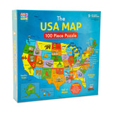 Usa Map Puzzle Trivia Game 100 Pcs