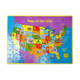 Usa Map Puzzle Trivia Game 100 Pcs