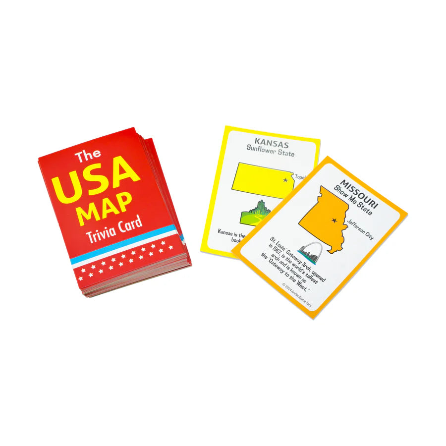 Usa Map Puzzle Trivia Game 100 Pcs