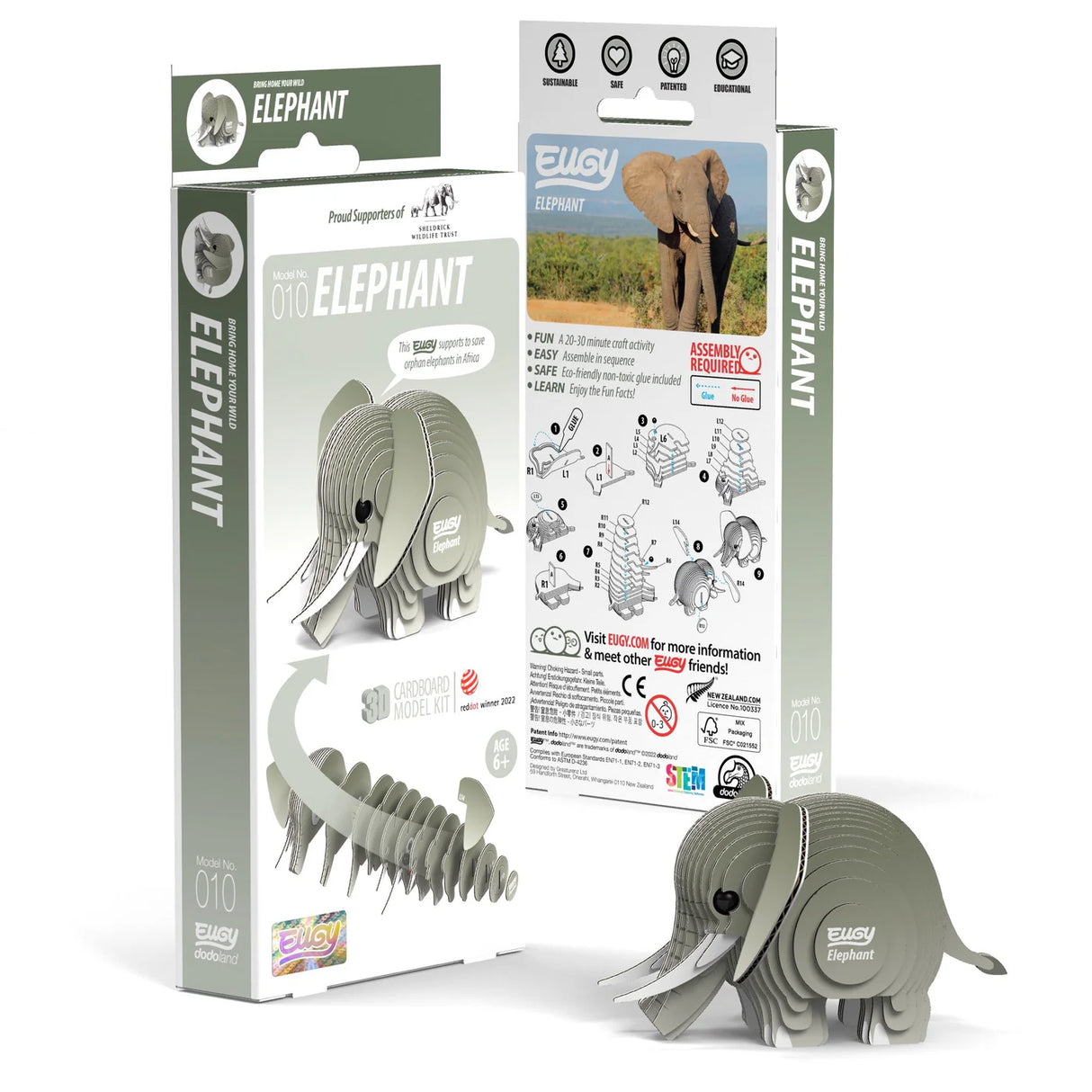 Eugy Elephant 3D Puzzle