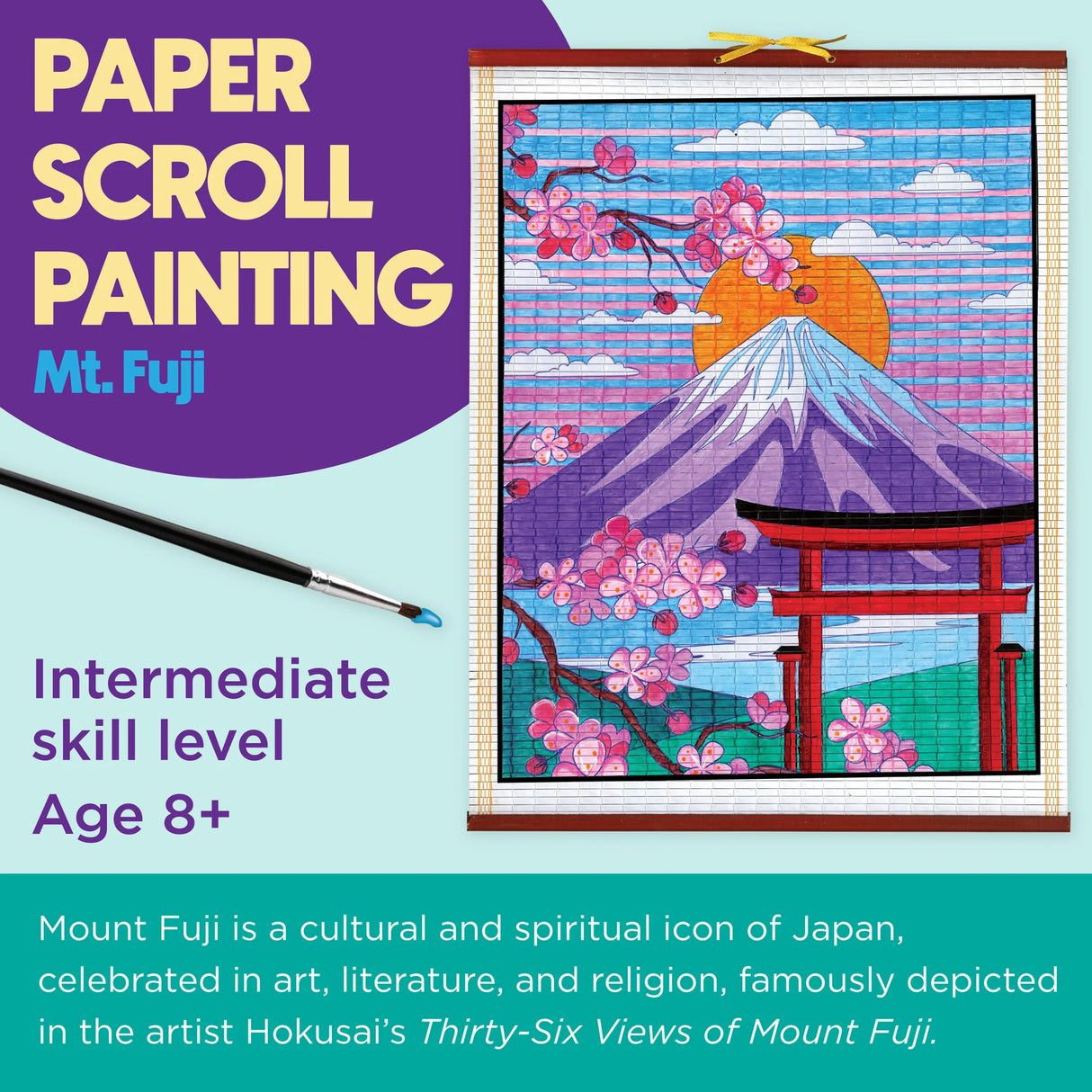 Mt Fuji Paper Scroll Coloring