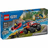 LEGO® City 4x4 Fire Truck with Rescue Boat