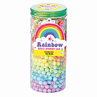 Rainbow Jewelry Bead Jar