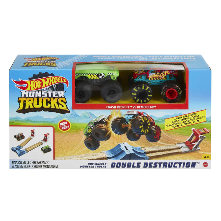 Hot Wheels Monster Trucks Explosive Garage Playset - Playpolis